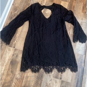 Worn once, Society Girl black lace dress. Purchased at Cavender’s. Size Large